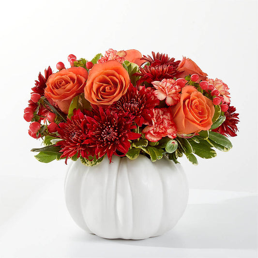 Autumn Air Pumpkin Bouquet –  Petals And Blooms Flowers, Fort Leonard Wood MO