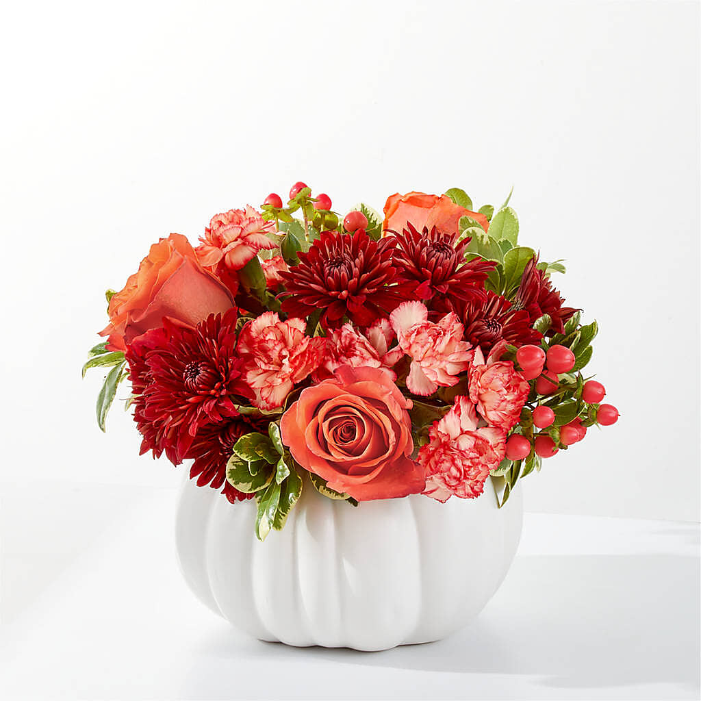 Autumn Air Pumpkin Bouquet –  Petals And Blooms Flowers, Fort Leonard Wood MO