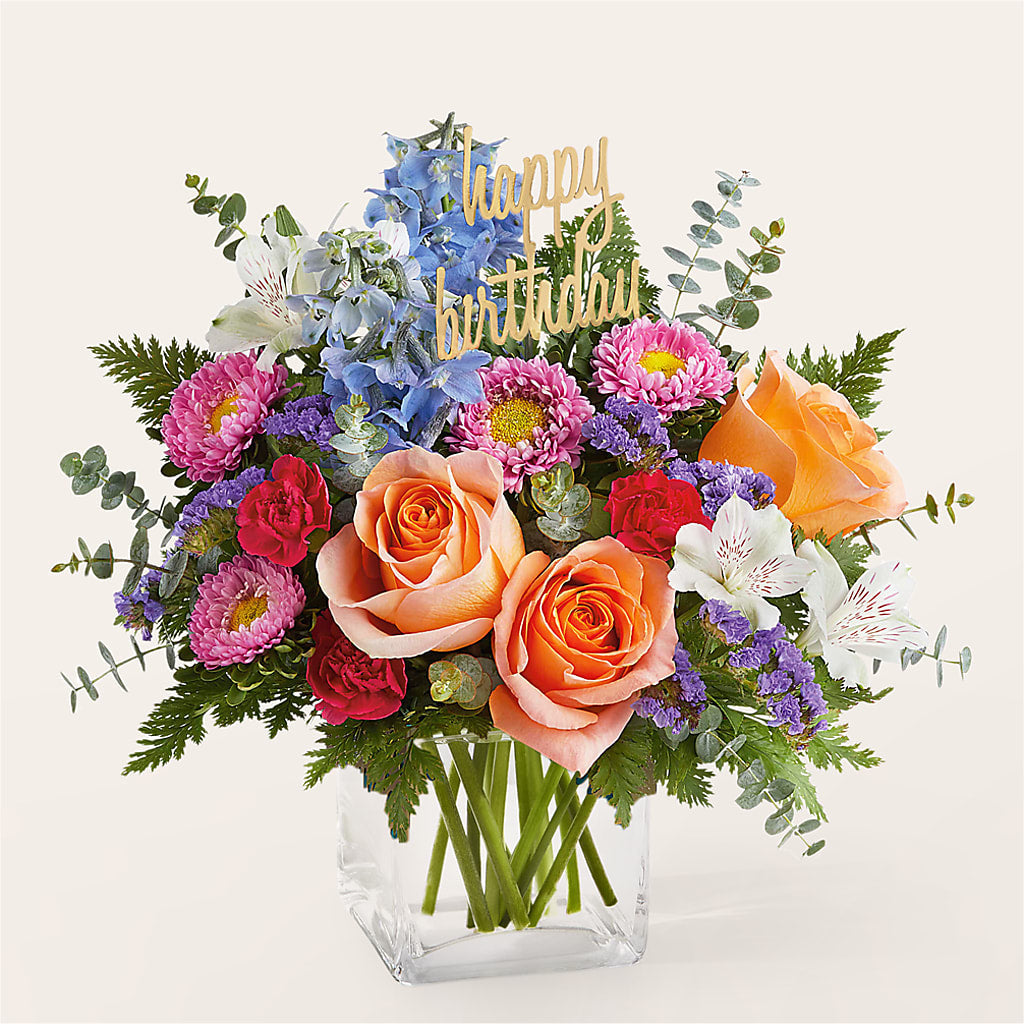 Birthday Bash Bouquet –  Petals And Blooms Flowers, Fort Leonard Wood MO