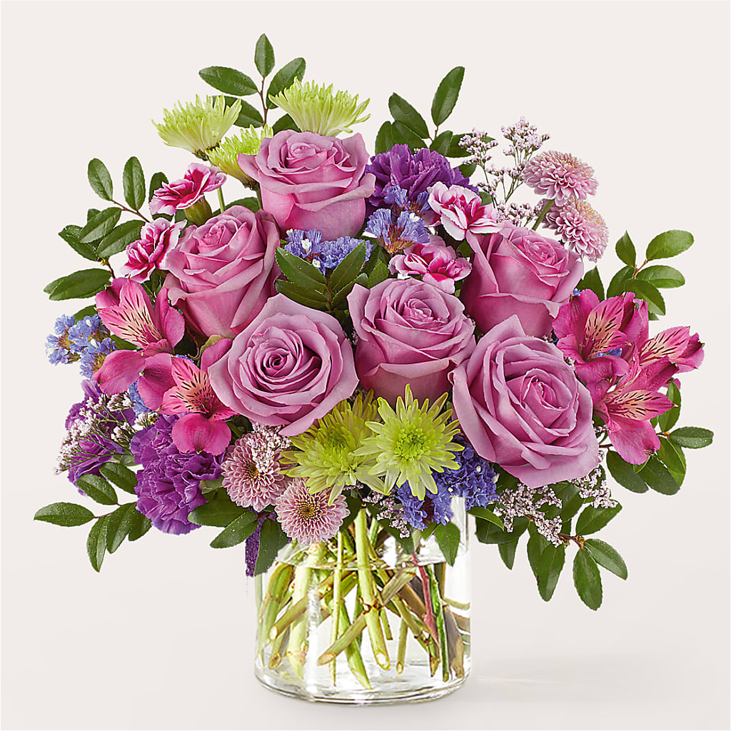 Glass Half Full Bouquet –  Petals And Blooms Flowers, Fort Leonard Wood MO