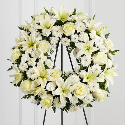 Treasured Tribute Wreath –  Petals And Blooms Flowers, Fort Leonard Wood MO