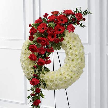 Graceful Tribute Wreath –  Petals And Blooms Flowers, Fort Leonard Wood MO