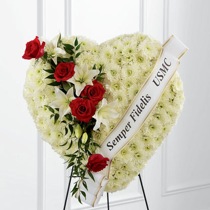 Heartfelt Hero Standing Heart –  Petals And Blooms Flowers, Fort Leonard Wood MO