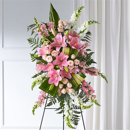 Elegant Embrace Standing Spray –  Petals And Blooms Flowers, Fort Leonard Wood MO