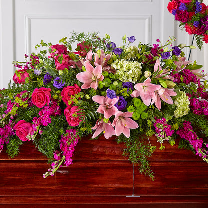 Radiant Tribute Casket Spray –  Petals And Blooms Flowers, Fort Leonard Wood MO
