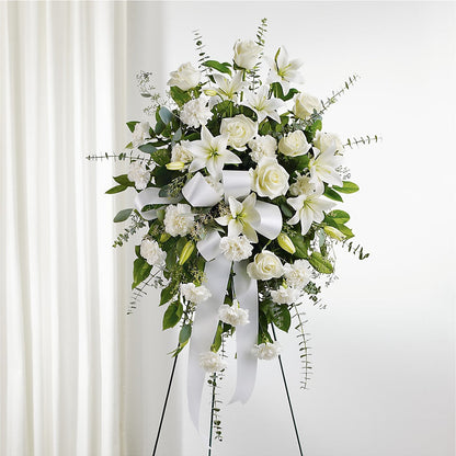 With Care Standing Spray –  Petals And Blooms Flowers, Fort Leonard Wood MO