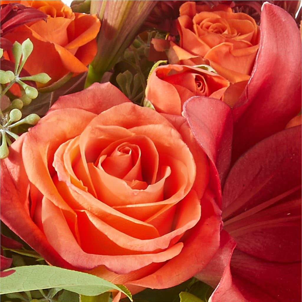 Crimson Leaves Bouquet –  Petals And Blooms Flowers, Fort Leonard Wood MO