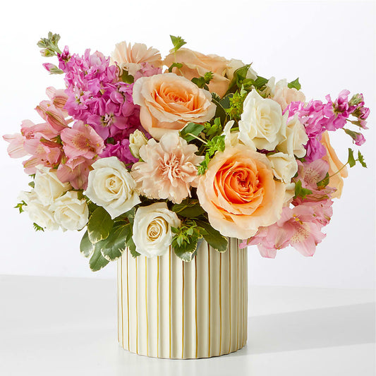 Paradise Bouquet with Ivory Vase –  Petals And Blooms Flowers, Fort Leonard Wood MO