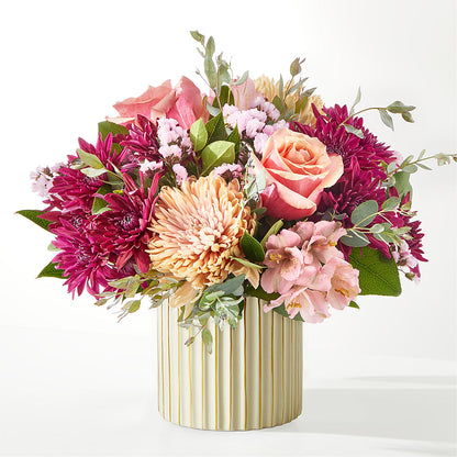 Berry Cobbler Bouquet with Ivory Vase –  Petals And Blooms Flowers, Fort Leonard Wood MO