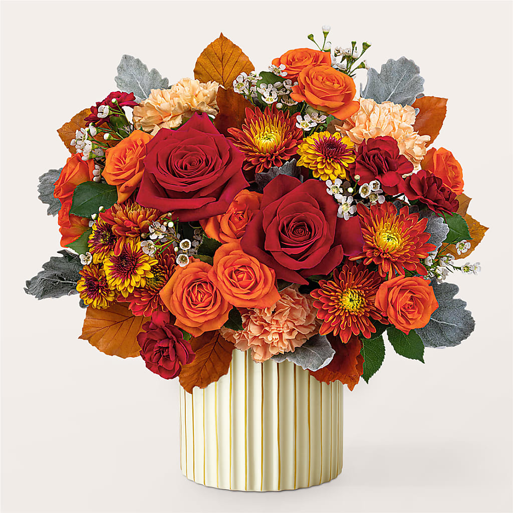 Merlot Bouquet with Ivory Vase –  Petals And Blooms Flowers, Fort Leonard Wood MO