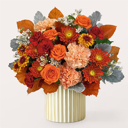 Merlot Bouquet with Ivory Vase –  Petals And Blooms Flowers, Fort Leonard Wood MO