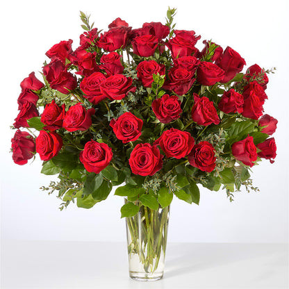 Forever Yours Fifty Stem Red Rose Bouquet –  Petals And Blooms Flowers, Fort Leonard Wood MO