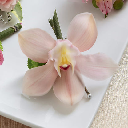 Pink Cymbidium Boutonniere –  Petals And Blooms Flowers, Fort Leonard Wood MO